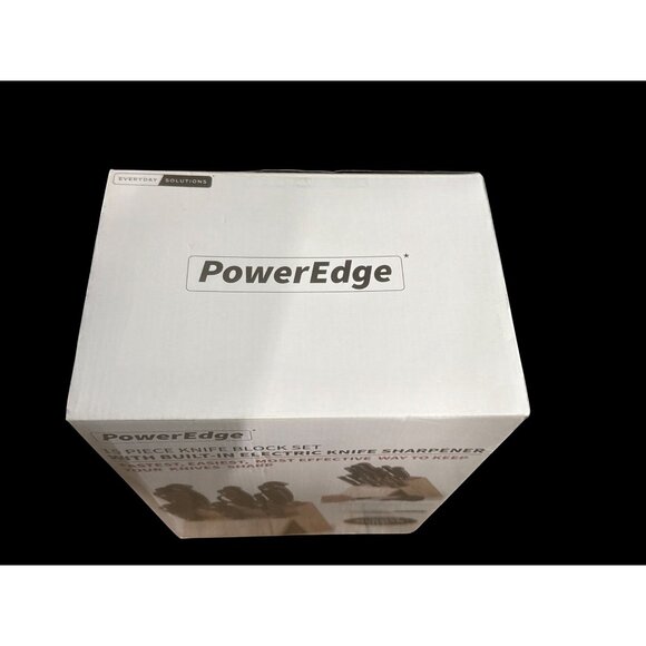 PowerEdge 15-Piece Knife Block Set W/ Built-In Electric Sharpener New in Box - Picture 4 of 5